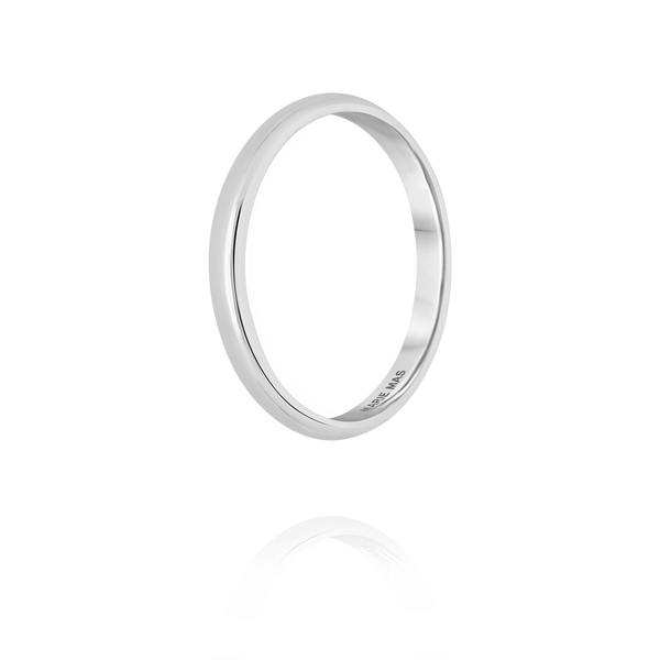 D-shape I Ring | Or Blanc