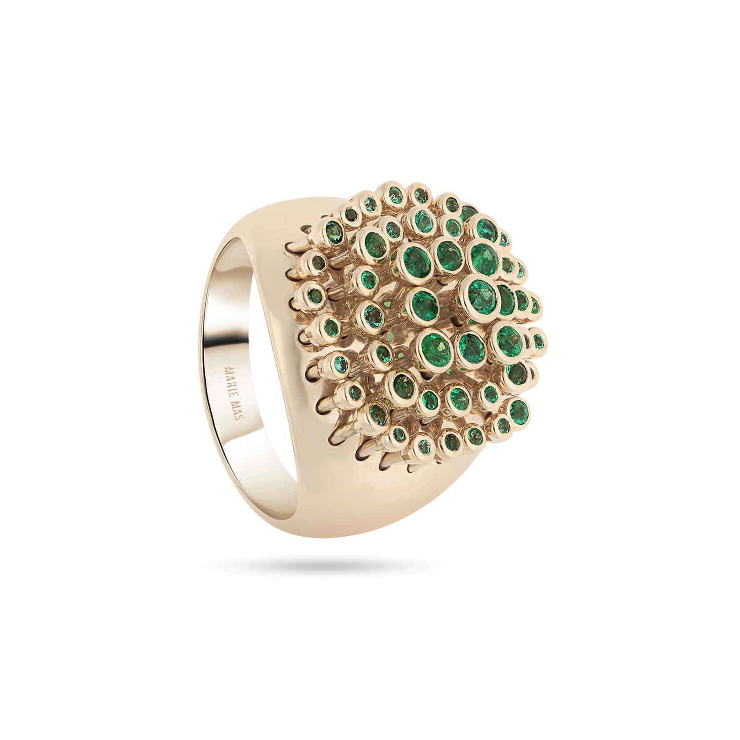 Emerald King Wave Ring