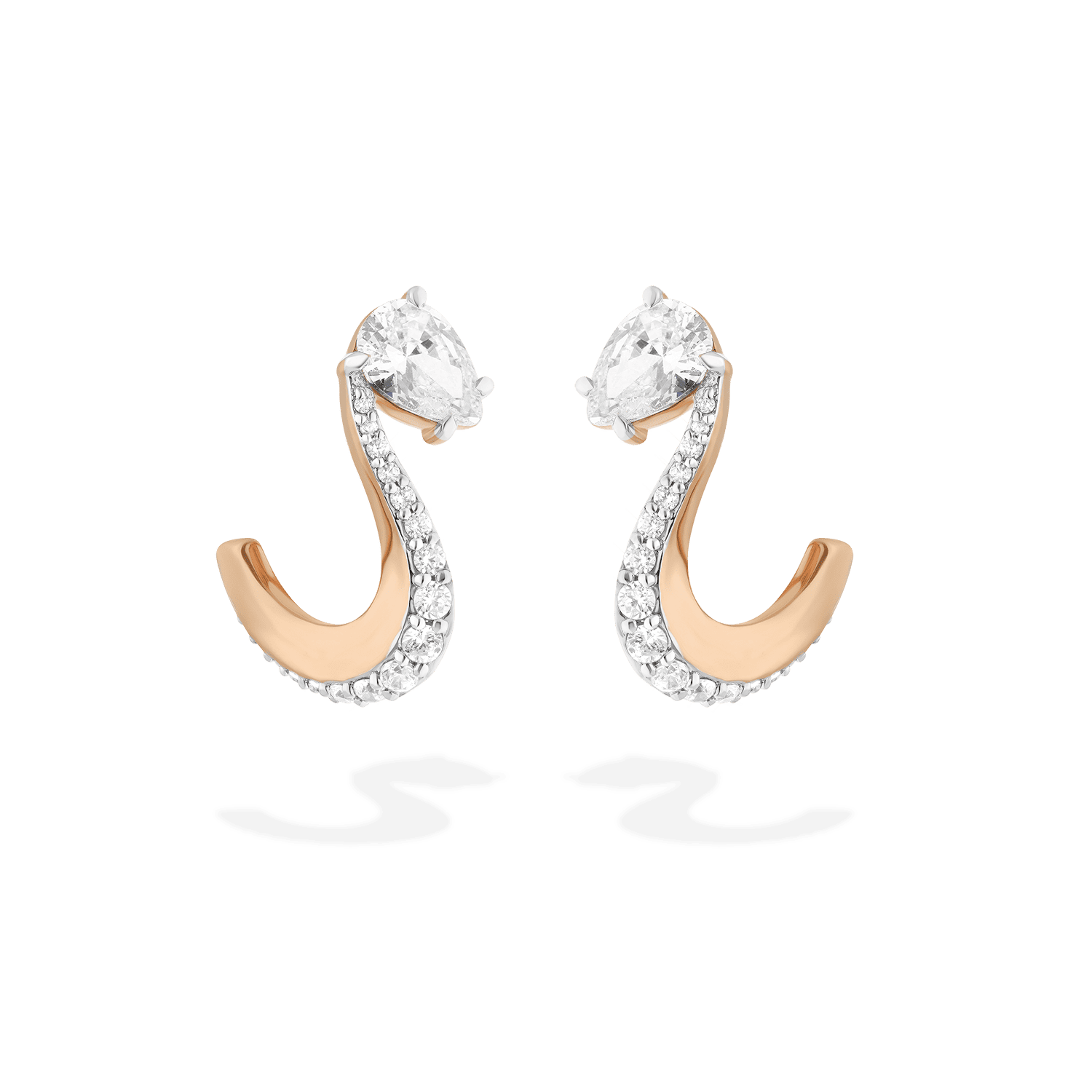 Grand Nova Pair of Earrings | Pear Diamonds & Diamonds
