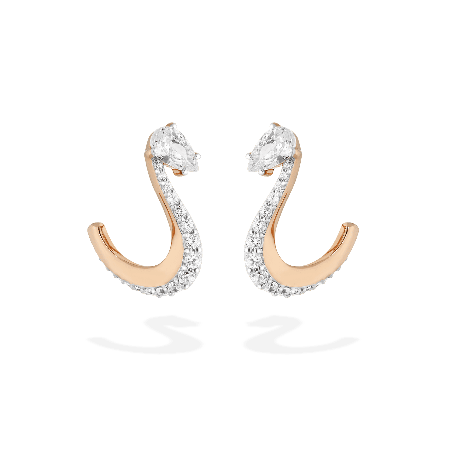 Nova Pair of Earrings | Pear Diamonds & Diamonds