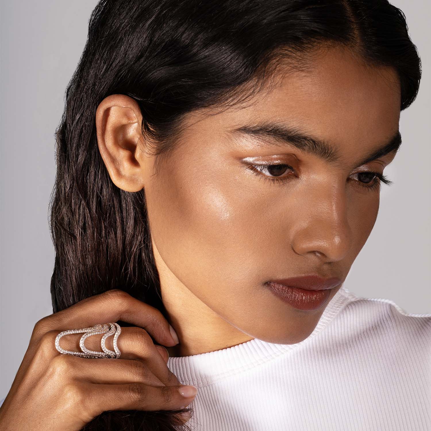 Halo Ring  | Full pavé, rose gold & diamonds