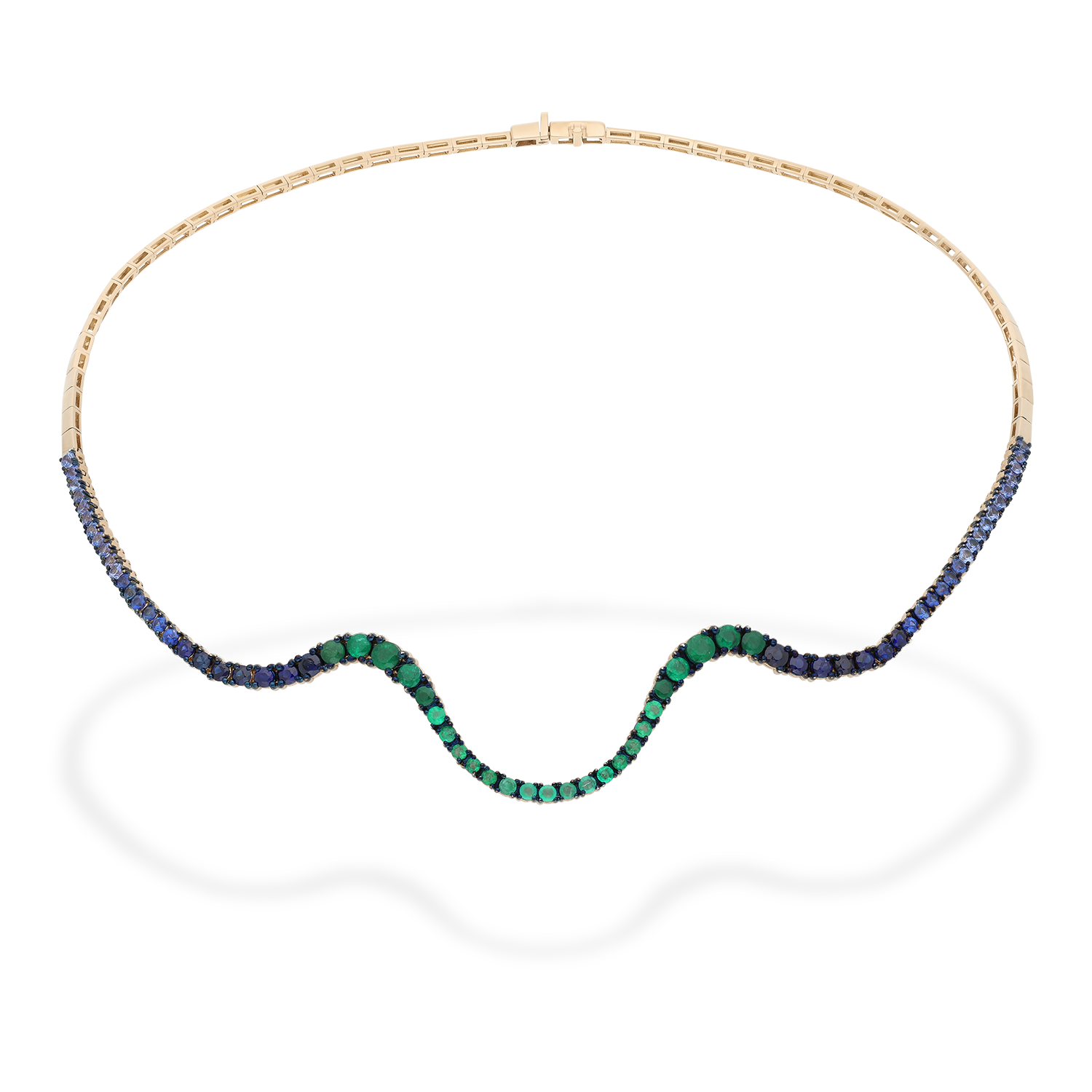 Radiant Choker | Half emeralds and sapphires