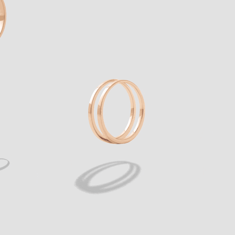 We Ring | Or Rose Laque Blanche