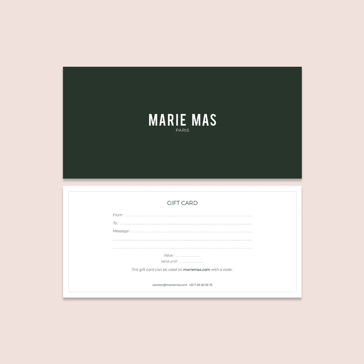 MARIE MAS Gift card