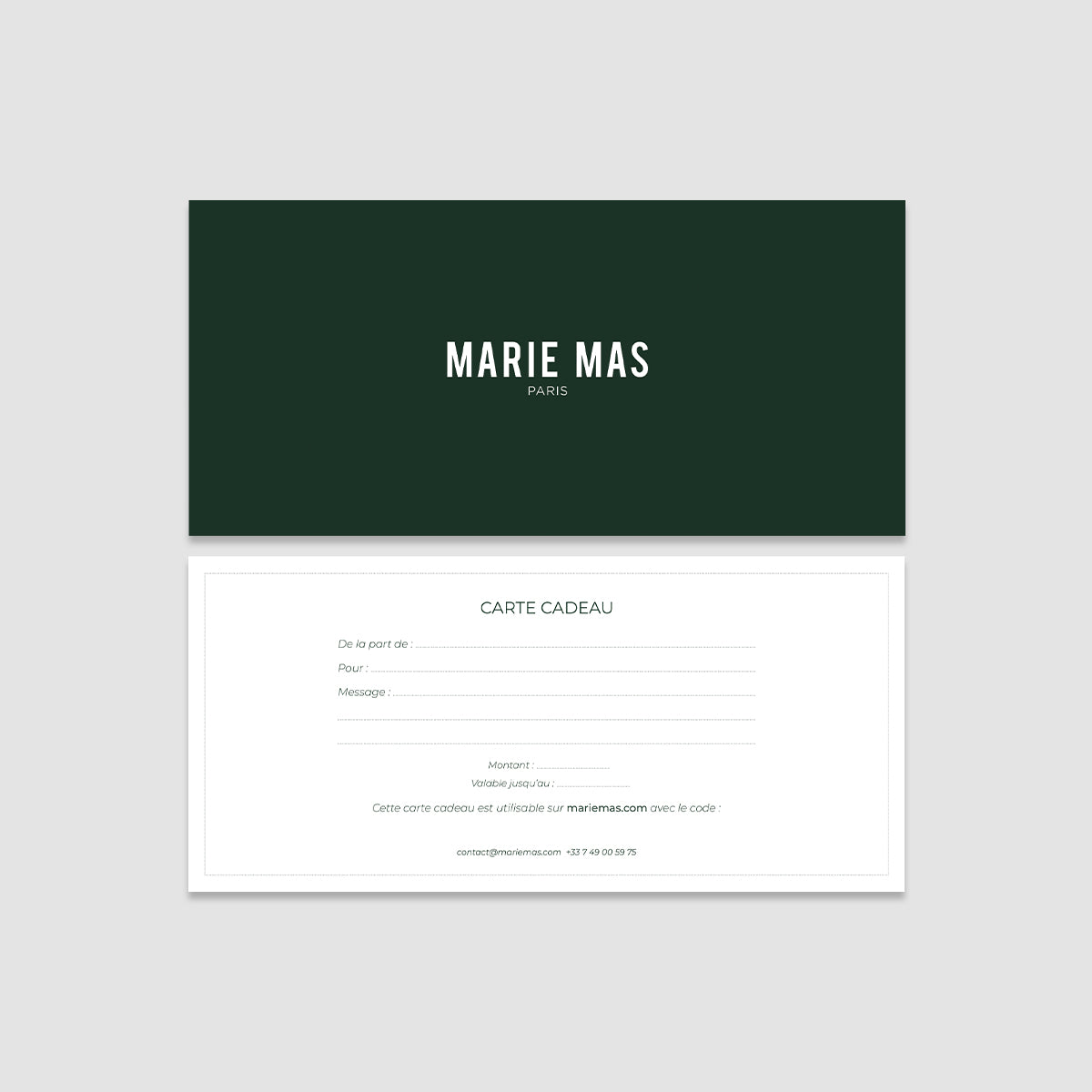 MARIE MAS Gift card