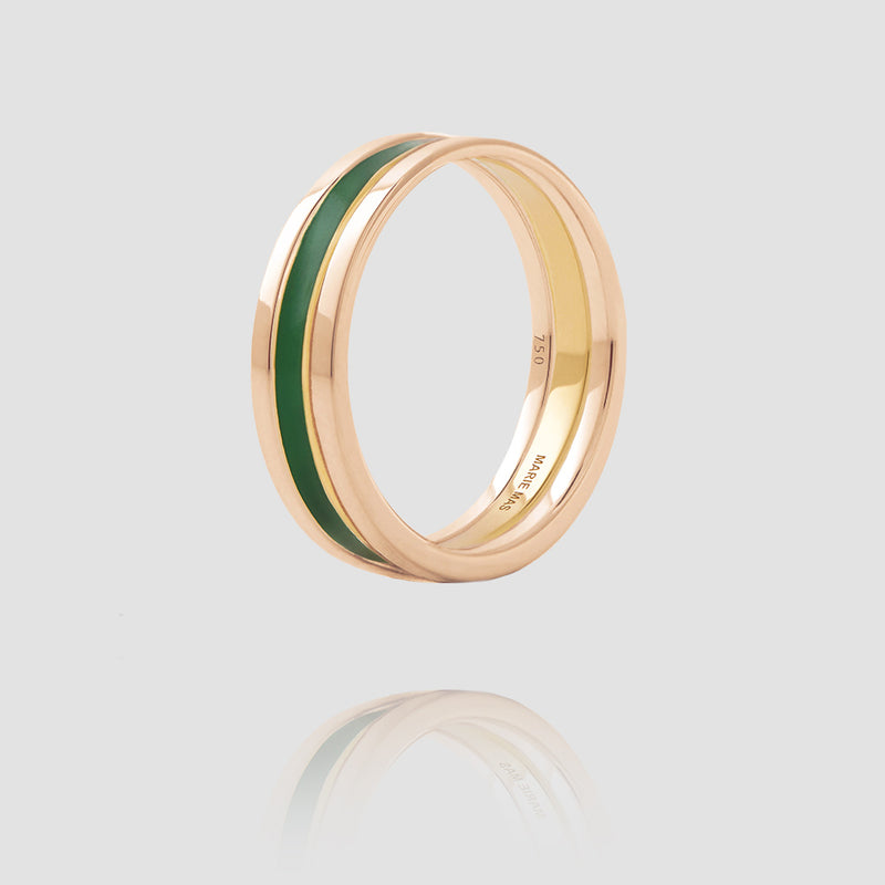 We Ring | Rose Gold Green Lacquer