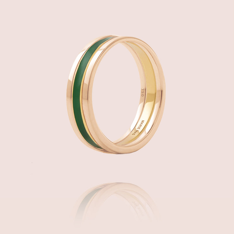 We Ring | Rose Gold Green Lacquer
