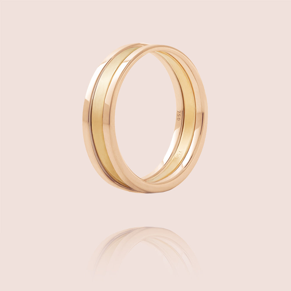 We Ring | Rose & Yellow Gold Matt