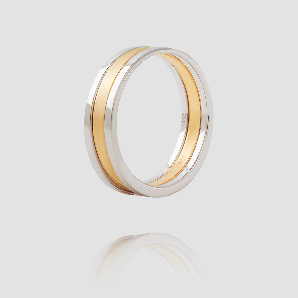 We Ring | White & Yellow Gold Matt