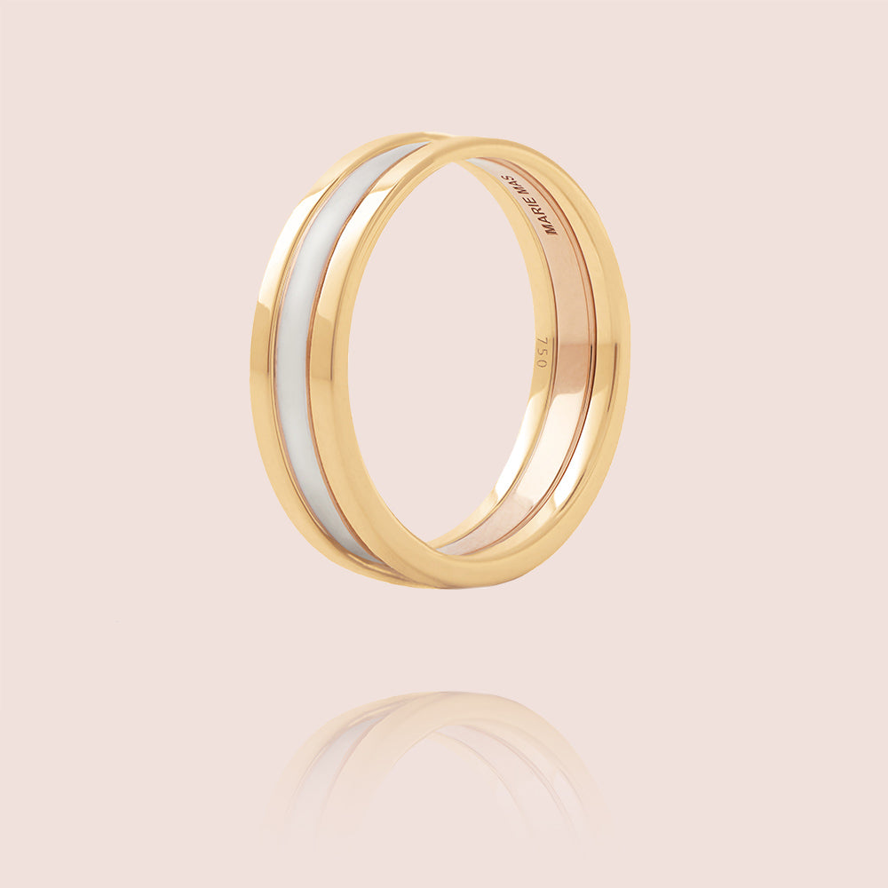 We Ring | Or Jaune Laque Blanche