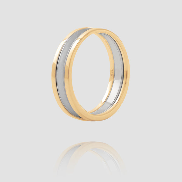 We Ring | Yellow Gold Gray Lacquer