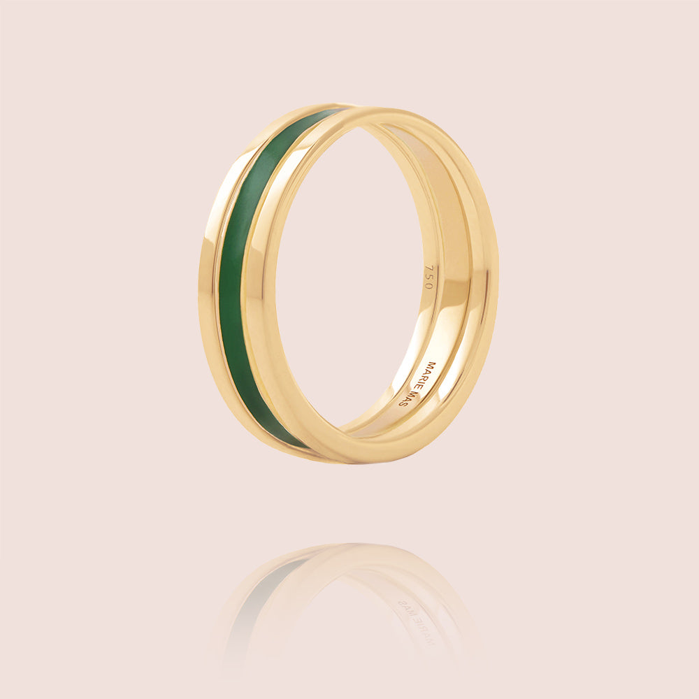 We Ring | Or Jaune Laque Verte