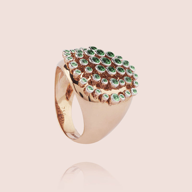Emerald King Wave Ring