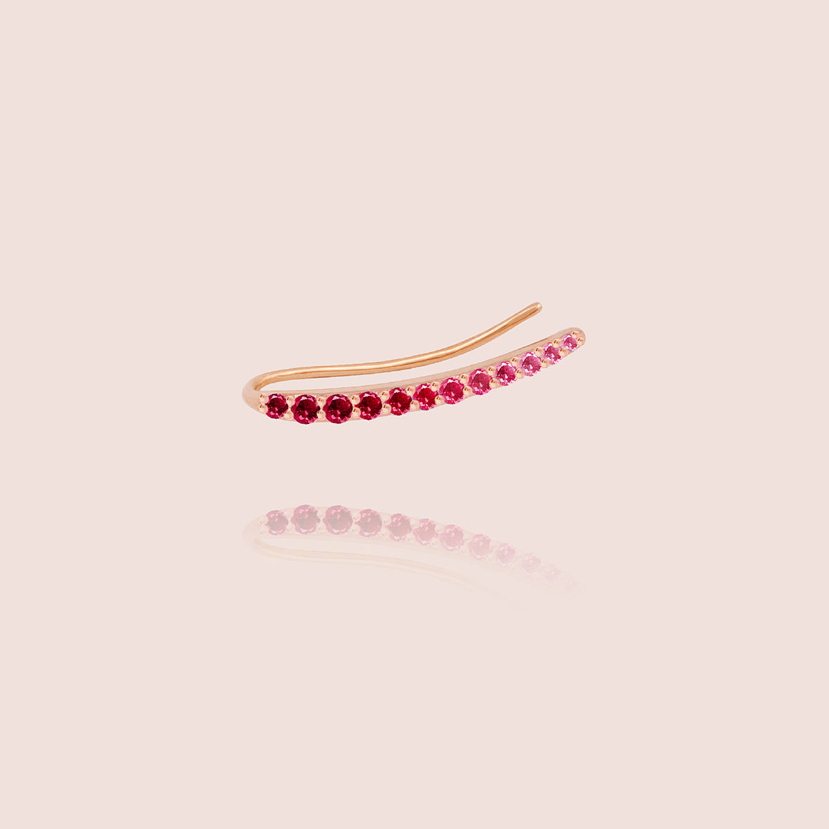 Ruby Ocean Tide Earring