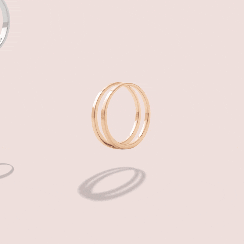 We Ring | Rose Gold Gray Lacquer