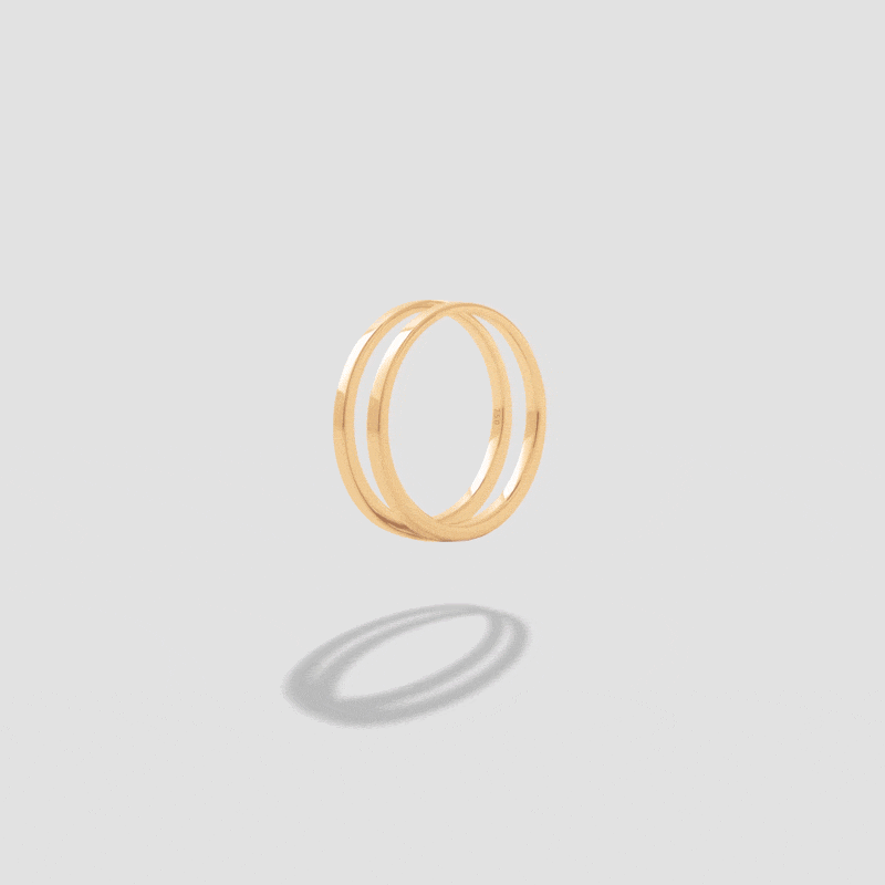 We Ring | Or Jaune Laque Blanche