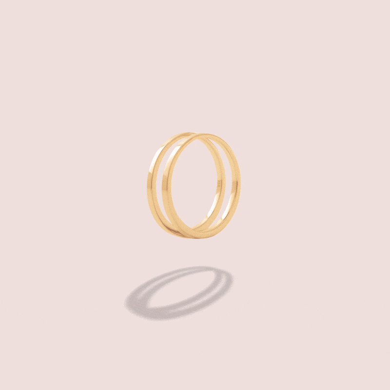 We Ring | Or Jaune Laque Blanche