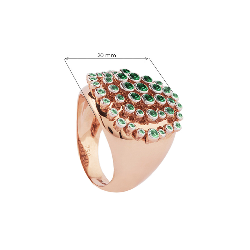 Emerald King Wave Ring