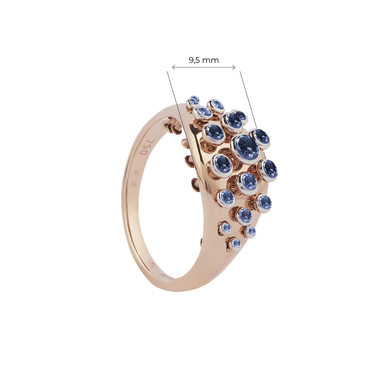 Sapphire Queen Wave Ring