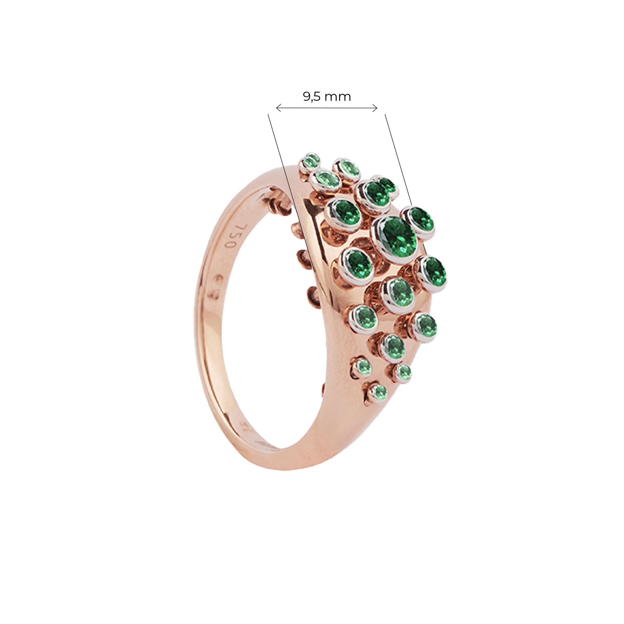 Emerald Queen Wave Ring